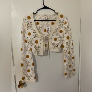Jessica Simpson medium sunflower hippie cardigan